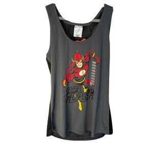 DC Comics The Flash Graphic Women's Mesh Tank Top Medium Shirt Top Cartoon